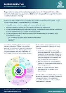 Responsible Investment Policy