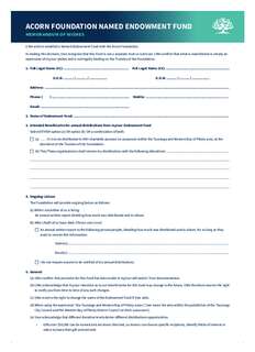 Endowment Fund MOU