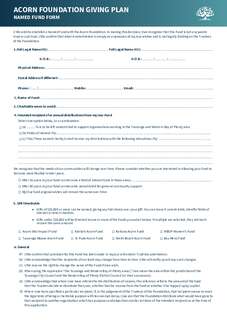 Named Fund MOU