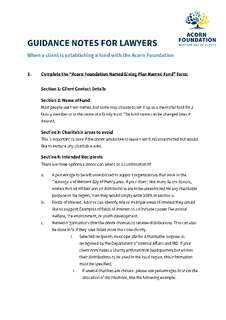 Guidance Notes for Lawyers